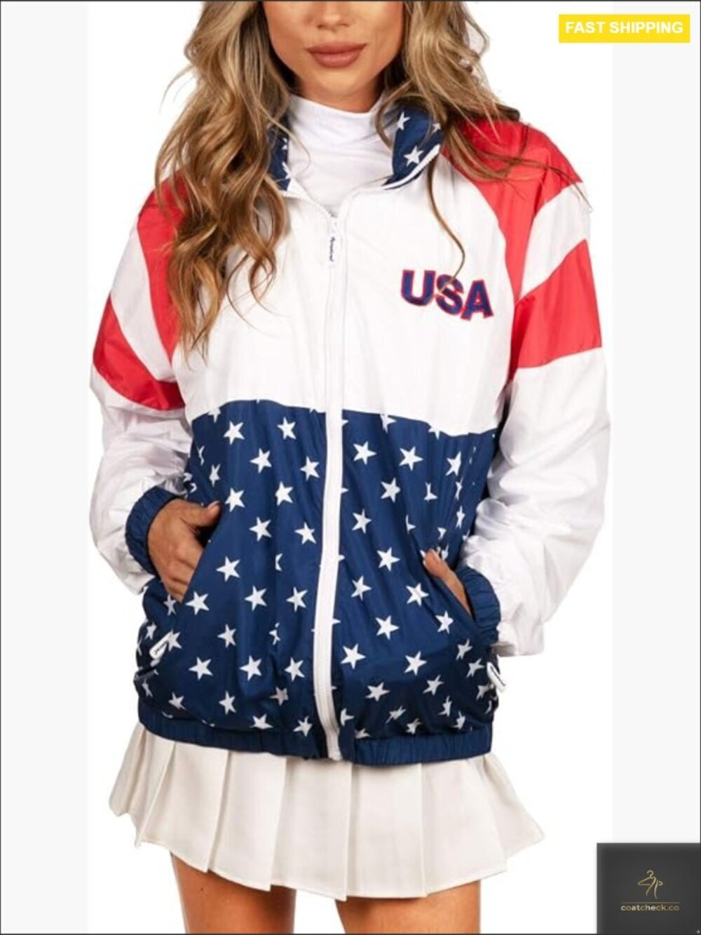 Retro 80s 90s Hooded Windbreaker Jacket Lightweight Water Resistant Y2K